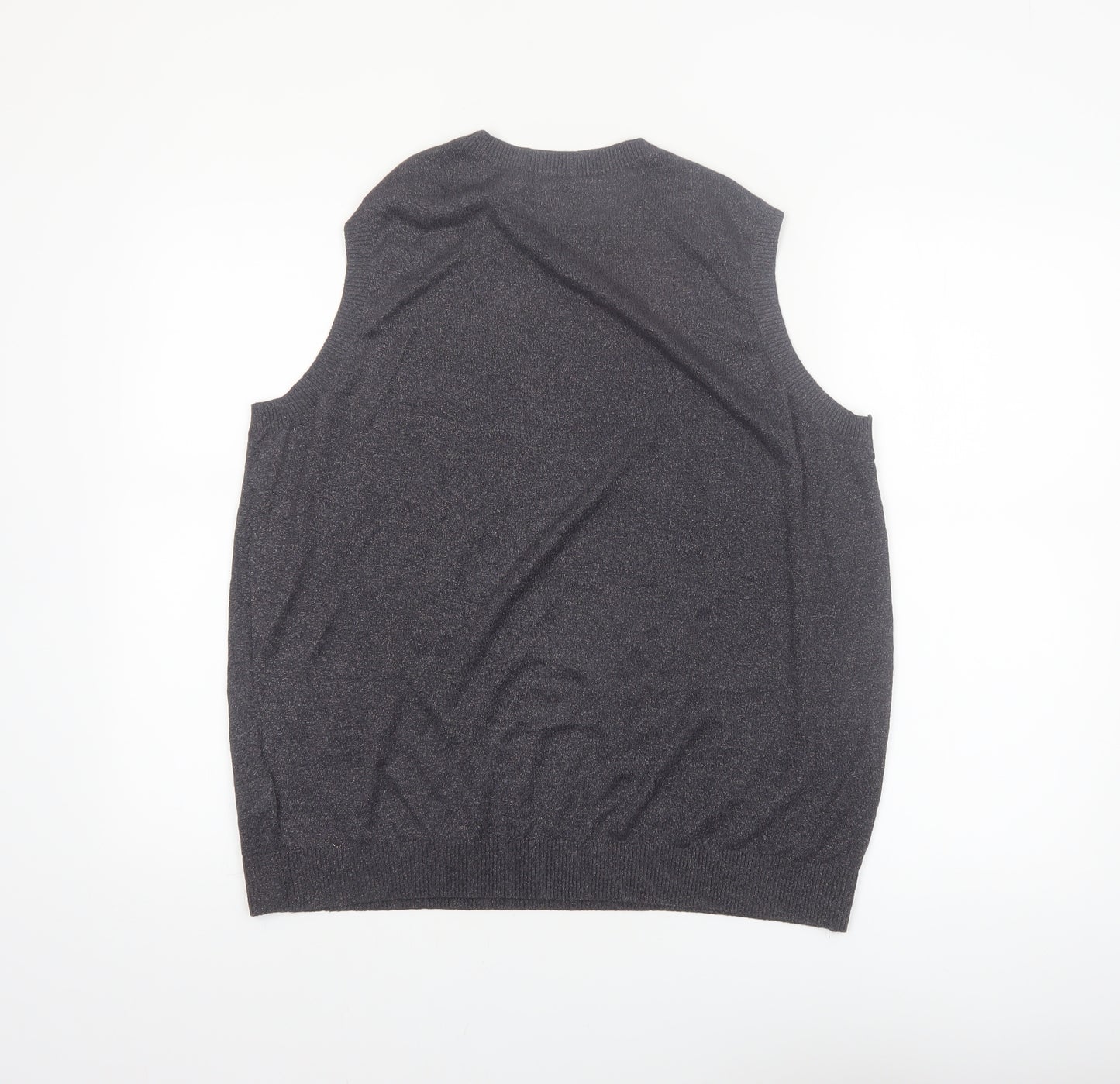 Marks and Spencer Women's Grey Sleeveless Knit Vest Jumper L