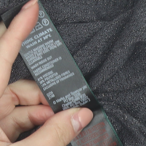 Marks and Spencer Women's Grey Sleeveless Knit Vest Jumper L