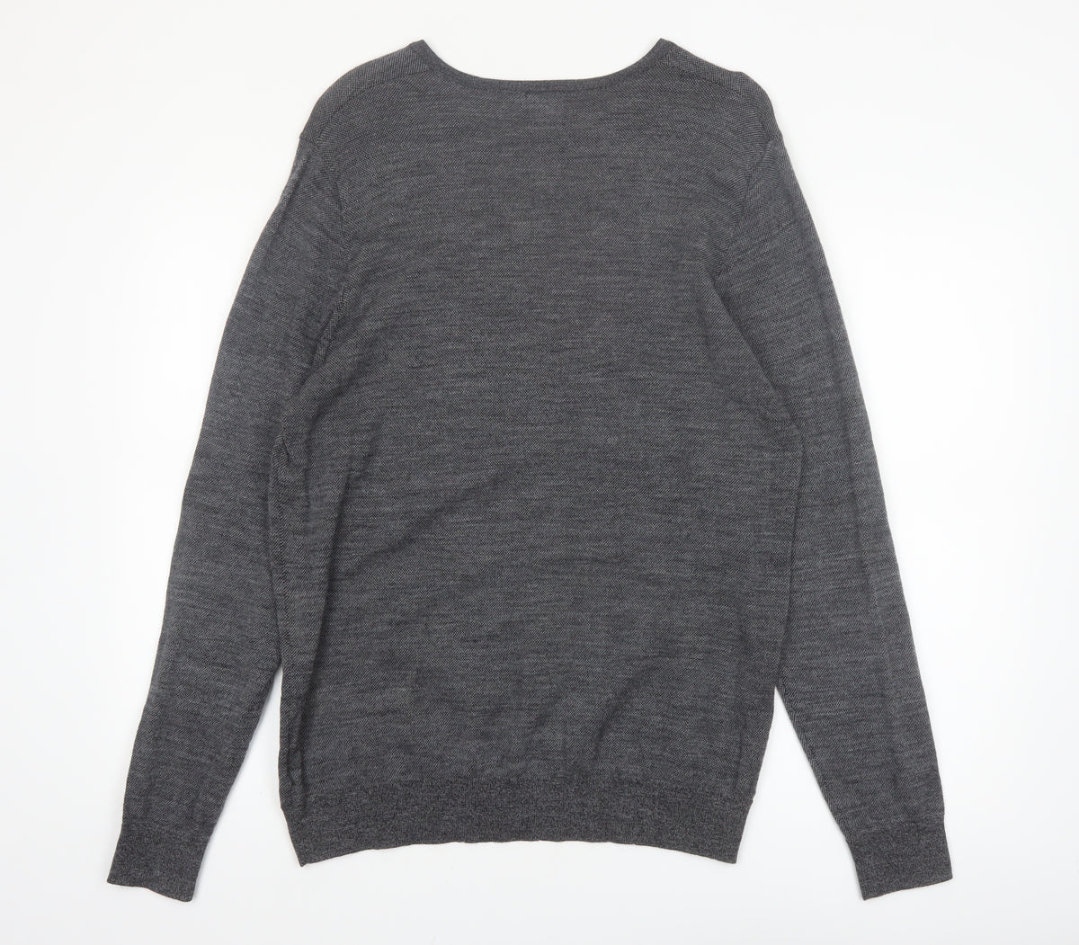 Linea Men's Grey Merino Wool Crew Neck Jumper XL