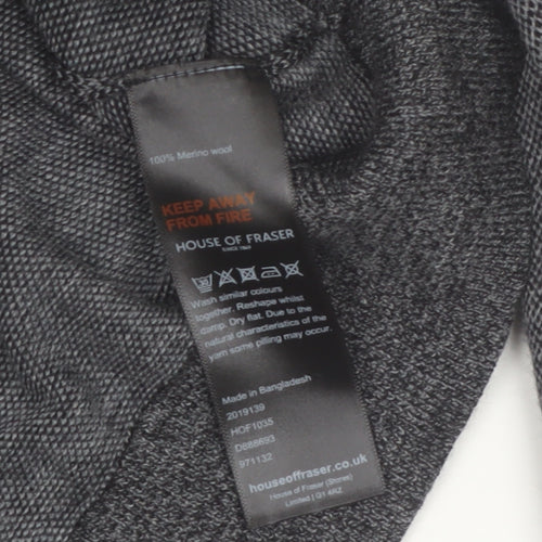 Linea Men's Grey Merino Wool Crew Neck Jumper XL