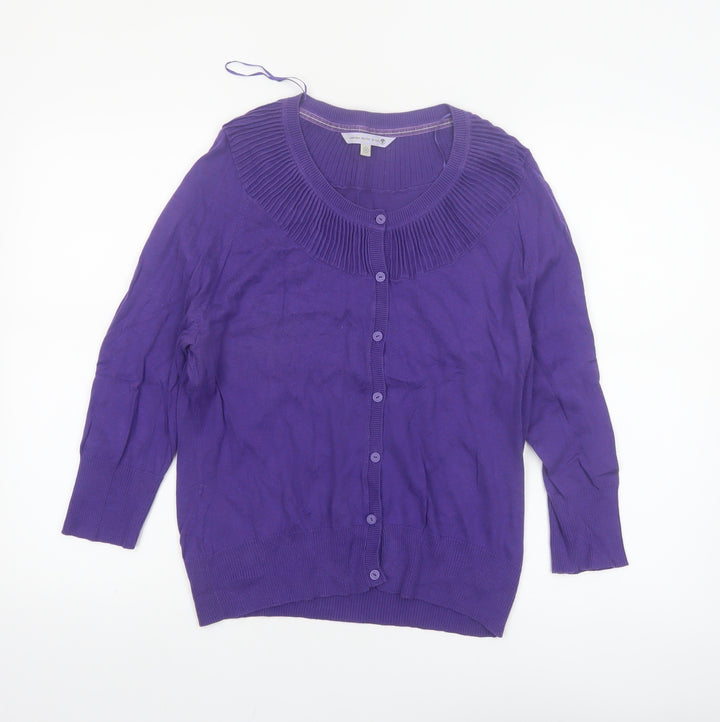 Rule The Water Women’s Purple Cotton Button Cardigan Size 16