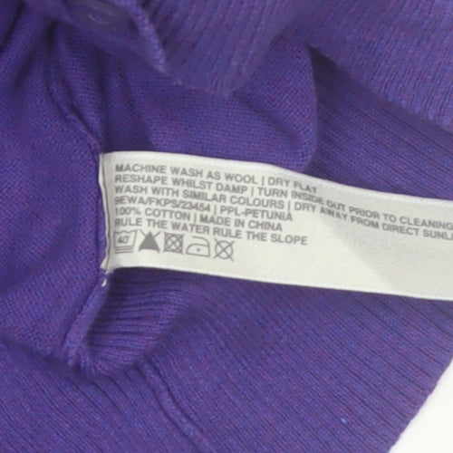 Rule The Water Women’s Purple Cotton Button Cardigan Size 16