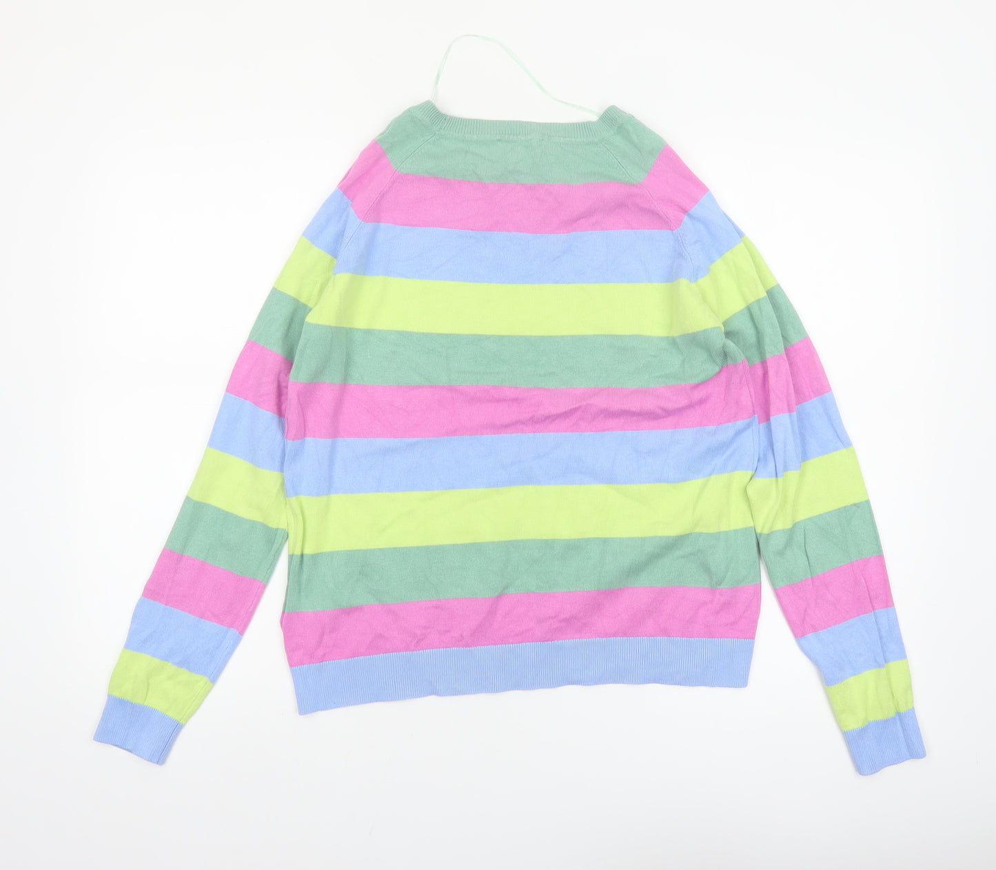 b.young Women's Multicoloured Striped Pullover Jumper Size M Knit