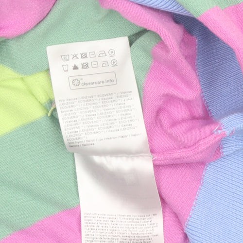 b.young Women's Multicoloured Striped Pullover Jumper Size M Knit