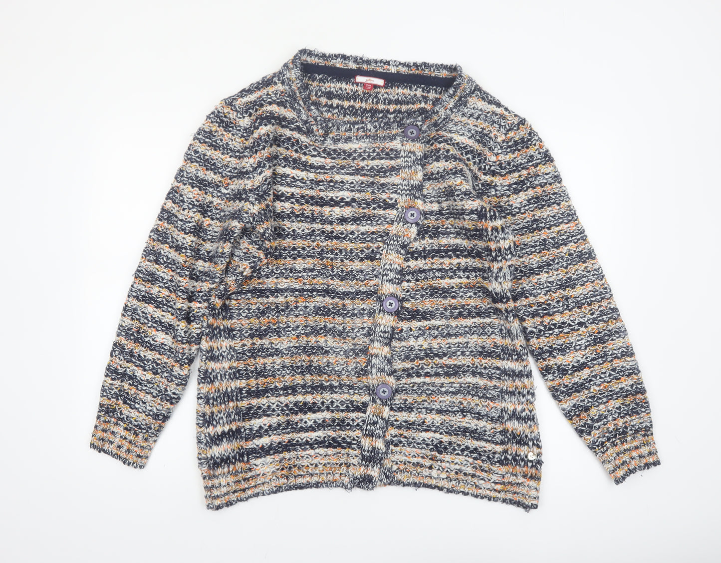 Joe Browns Women Multicoloured Chunky Knit Button Cardigan Size 16
