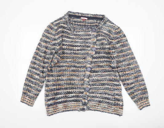 Joe Browns Women Multicoloured Chunky Knit Button Cardigan Size 16
