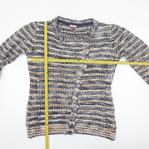 Joe Browns Women Multicoloured Chunky Knit Button Cardigan Size 16