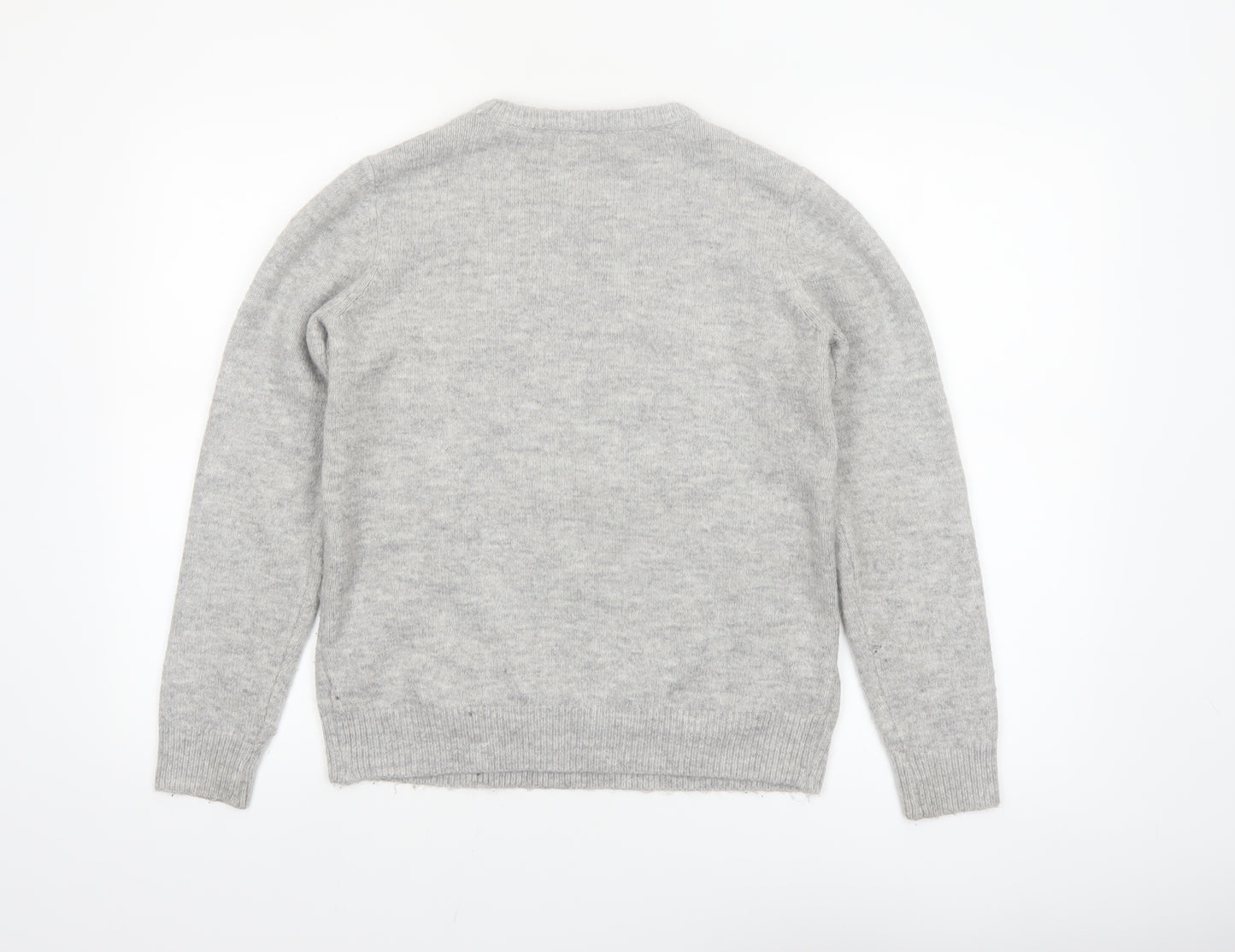 Tu Womens Grey Penguin Christmas Pullover Jumper Size 12