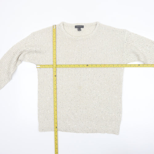 Atmosphere Women’s Ivory Sequin Knit Jumper Size 14