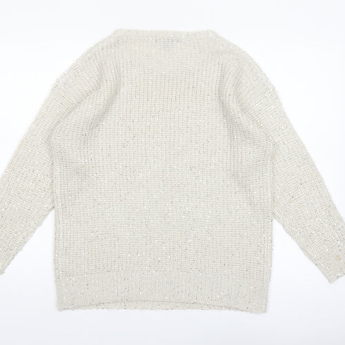Atmosphere Women’s Ivory Sequin Knit Jumper Size 14