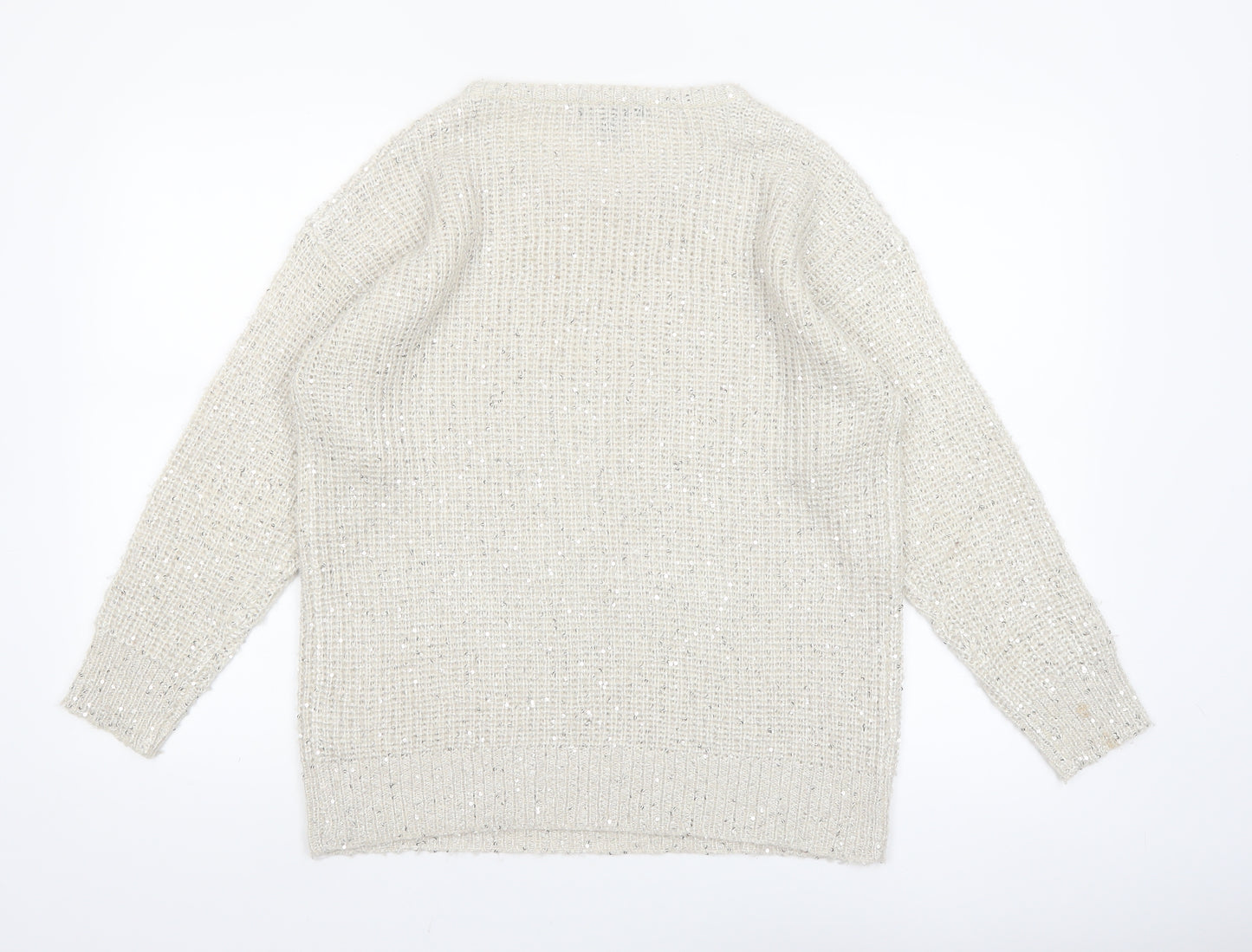Atmosphere Women’s Ivory Sequin Knit Jumper Size 14