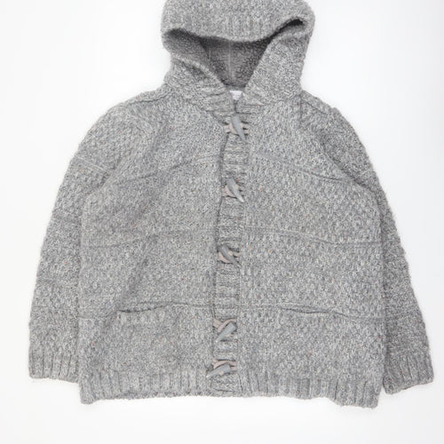 Marks and Spencer Womens Grey Hooded Chunky Knit Cardigan UK 20