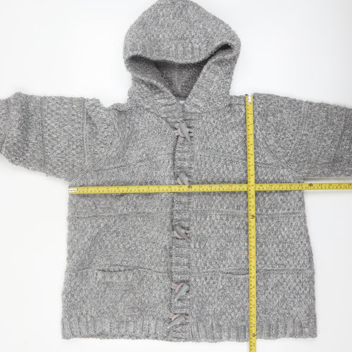 Marks and Spencer Womens Grey Hooded Chunky Knit Cardigan UK 20