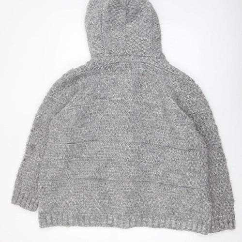 Marks and Spencer Womens Grey Hooded Chunky Knit Cardigan UK 20