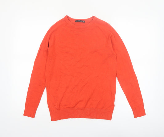 Dunnes Women’s Orange Crew Neck Long Sleeve Pullover Jumper Size M