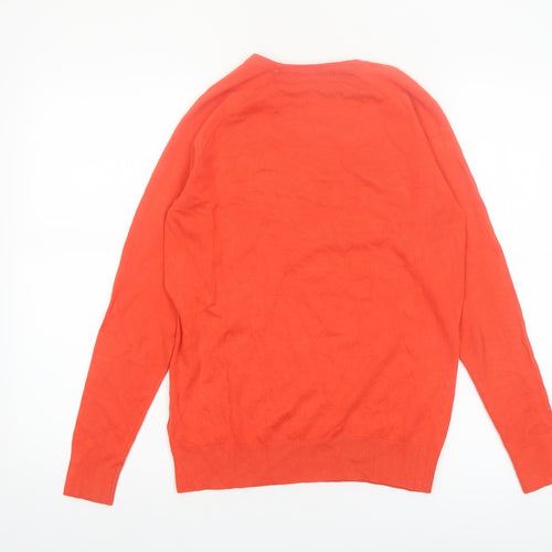 Dunnes Women’s Orange Crew Neck Long Sleeve Pullover Jumper Size M