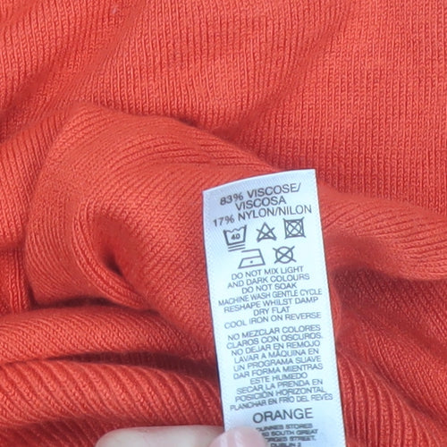 Dunnes Women’s Orange Crew Neck Long Sleeve Pullover Jumper Size M