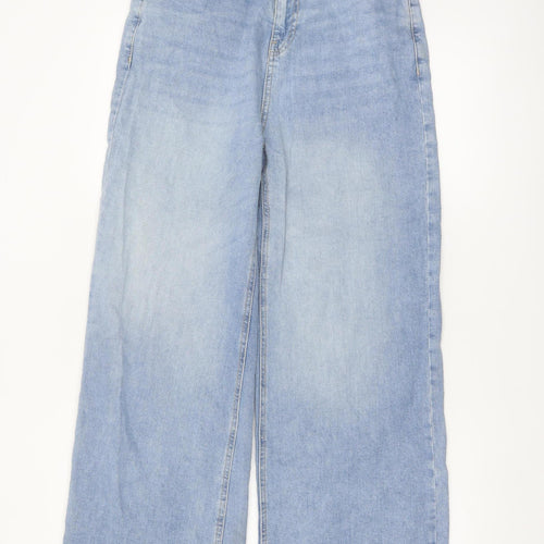 Tu Women’s Blue Wide-Leg High Rise Denim Jeans Size 8R