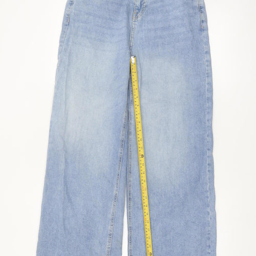 Tu Women’s Blue Wide-Leg High Rise Denim Jeans Size 8R