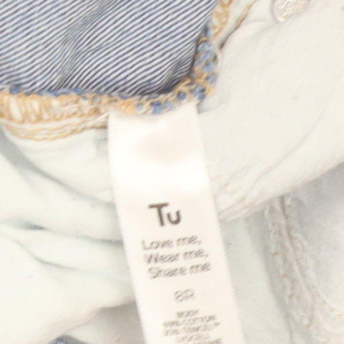 Tu Women’s Blue Wide-Leg High Rise Denim Jeans Size 8R