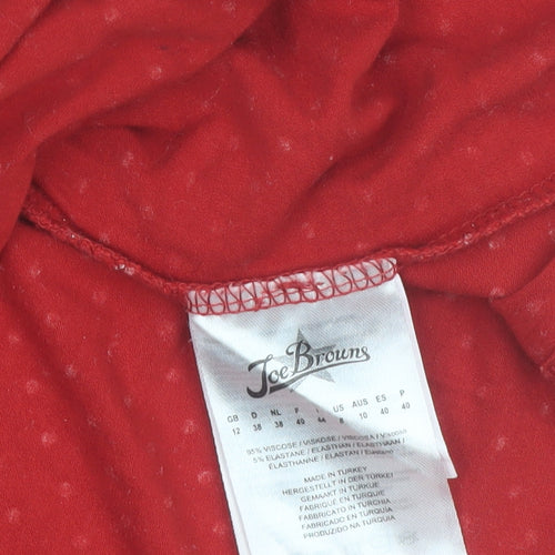 Joe Browns Women's Red Polka Dot 3/4 Sleeve Tunic Blouse UK 12