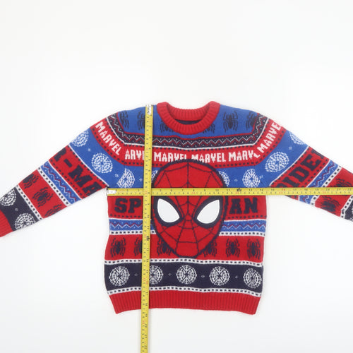 Marvel Spiderman Boys Multicoloured 5-6 Years Pullover Jumper by George