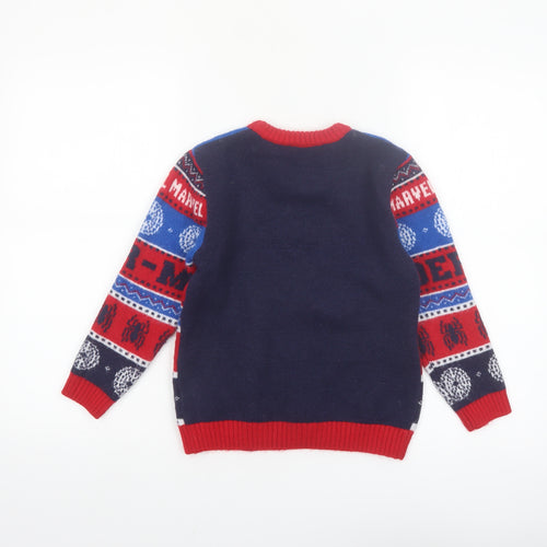Marvel Spiderman Boys Multicoloured 5-6 Years Pullover Jumper by George