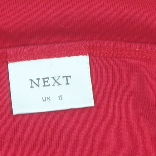 Next Women's Red Long Sleeve Heart Embellished T-Shirt Size 12