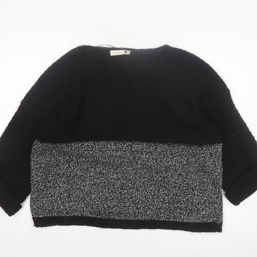 New Look Womens Black Size 14 Chunky Knit Pullover Jumper