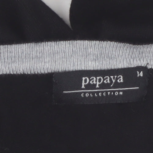 Papaya Women’s Black Size 14 Button Cardigan Knit Jumper