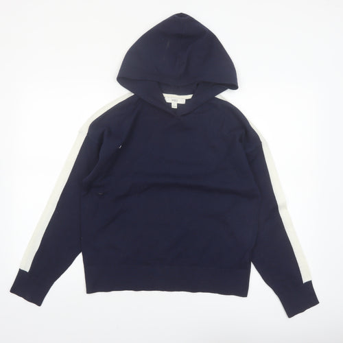 Marks and Spencer Women Blue Hooded Pullover Jumper M