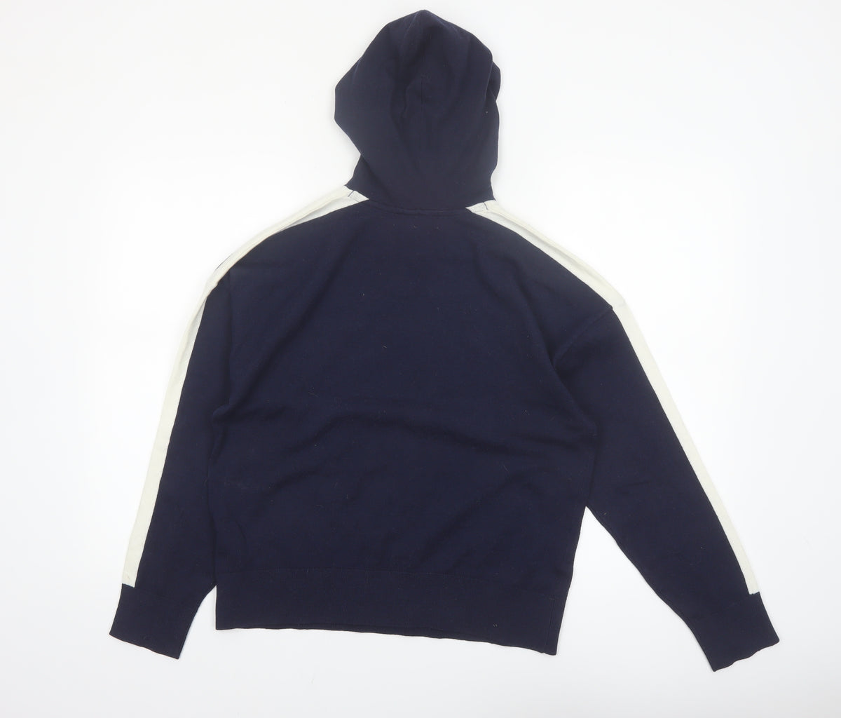Marks and Spencer Women Blue Hooded Pullover Jumper M