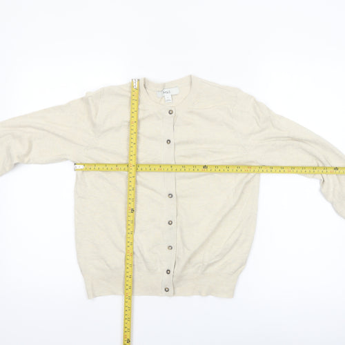 Marks and Spencer Women’s Beige Size 12 Button Cardigan