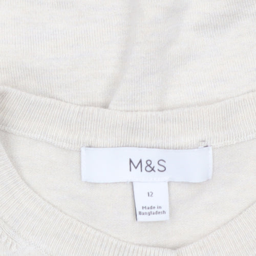 Marks and Spencer Women’s Beige Size 12 Button Cardigan