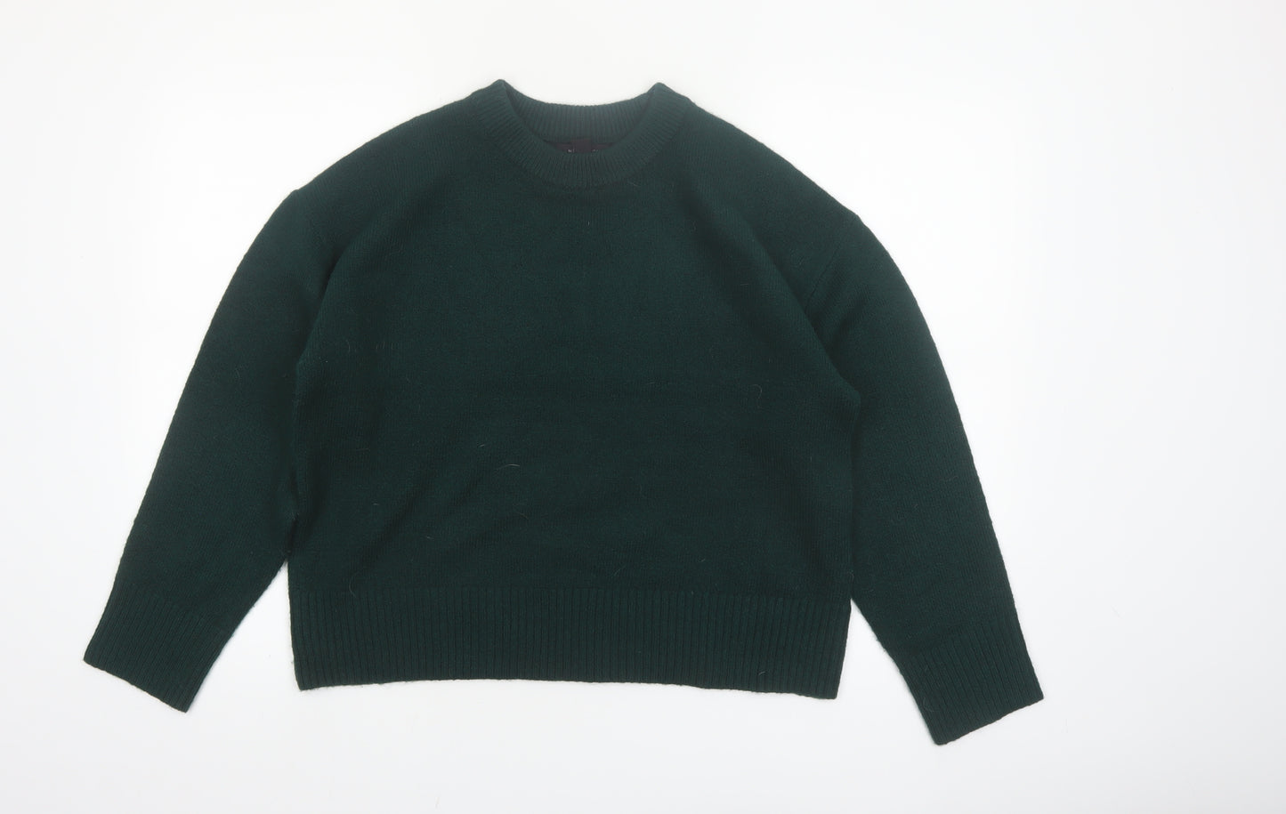 New Look Women's Green Crew Neck Knit Pullover Jumper Size M