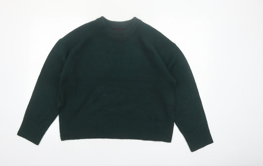 New Look Women's Green Crew Neck Knit Pullover Jumper Size M
