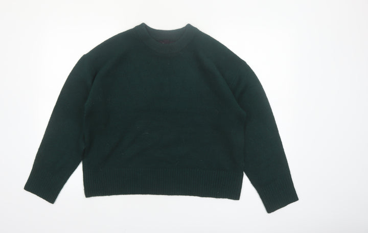 New Look Women's Green Crew Neck Knit Pullover Jumper Size M