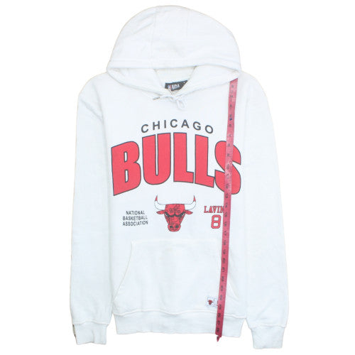 Primark NBA Men’s White Chicago Bulls Hoodie XL Pullover Regular Fit