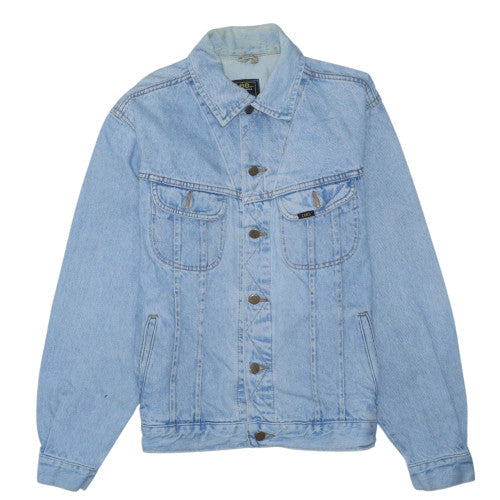 Lee Men's Blue Denim Rider Jacket Size L Classic Regular Fit