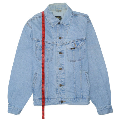 Lee Men's Blue Denim Rider Jacket Size L Classic Regular Fit