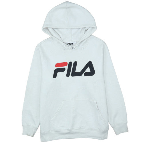 FILA Mens White 3XL Pullover Hoodie Fleece Logo Sweatshirt