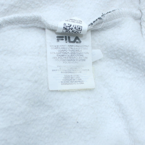 FILA Mens White 3XL Pullover Hoodie Fleece Logo Sweatshirt