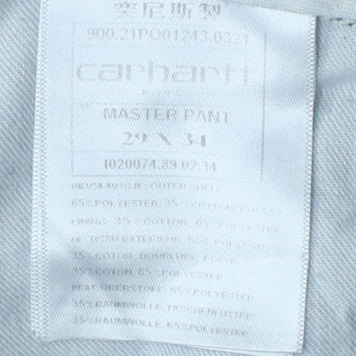 Carhartt Men's Black 29x34 Master Chino Workwear Trousers