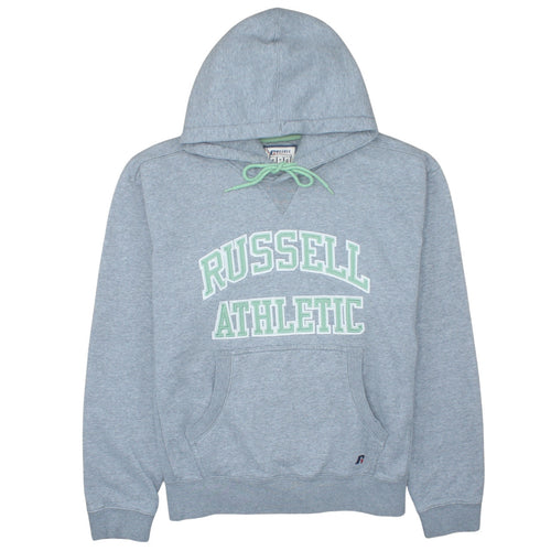 Russell Athletic Men's Grey Pullover Hoodie L Classic Fit Sportswear