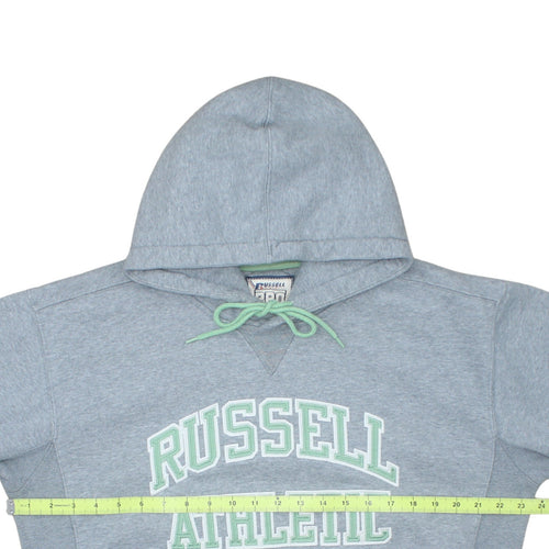 Russell Athletic Men's Grey Pullover Hoodie L Classic Fit Sportswear