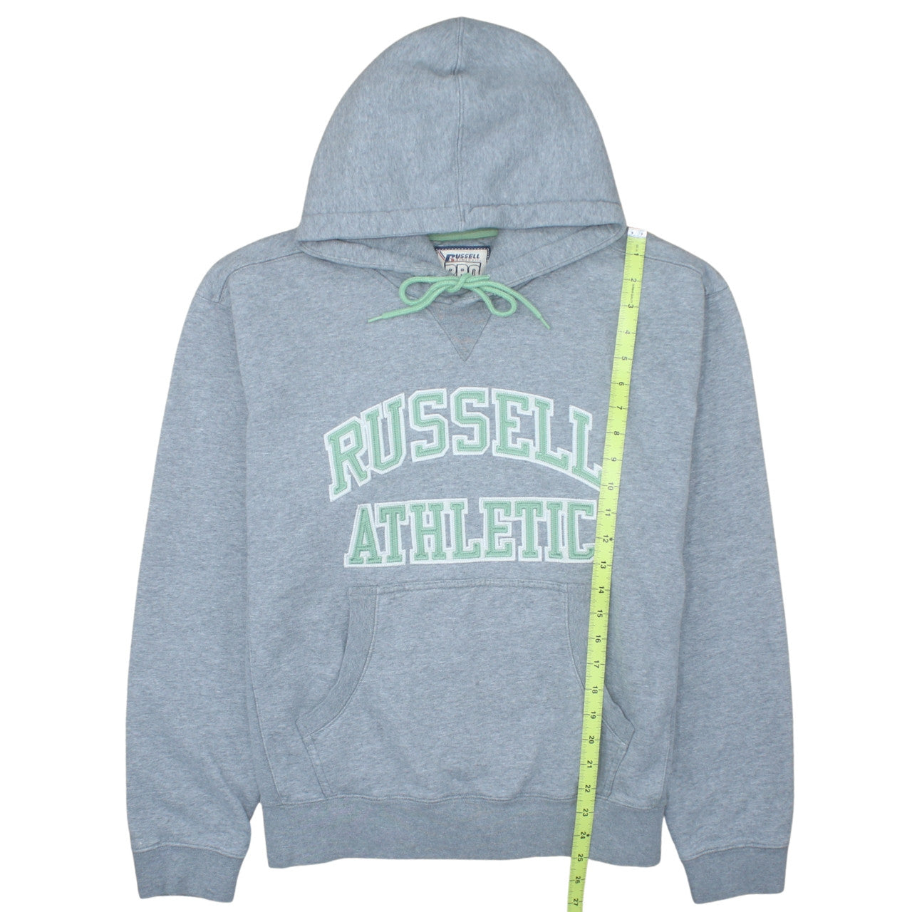 Russell Athletic Men's Grey Pullover Hoodie L Classic Fit Sportswear