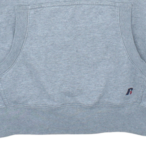 Russell Athletic Men's Grey Pullover Hoodie L Classic Fit Sportswear