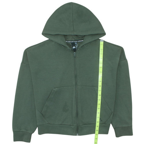 Adidas Womens Green Full Zip Hoodie Size M Classic Sportswear
