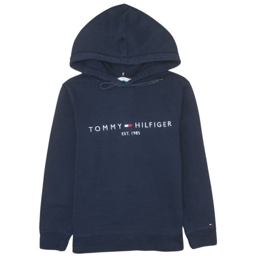 Tommy Hilfiger Womens Navy M Pullover Hoodie Cotton Blend Classic Fit
