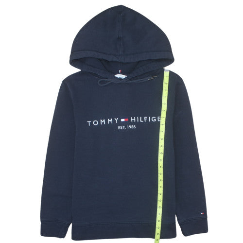 Tommy Hilfiger Womens Navy M Pullover Hoodie Cotton Blend Classic Fit